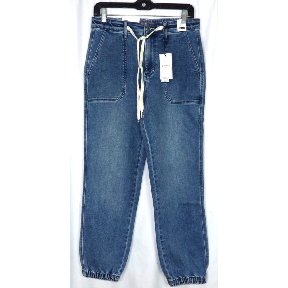 NEW! JUDY BLUE High Rise Draw String Jogger Stretch Denim Jeans Women's 5/27 NWT